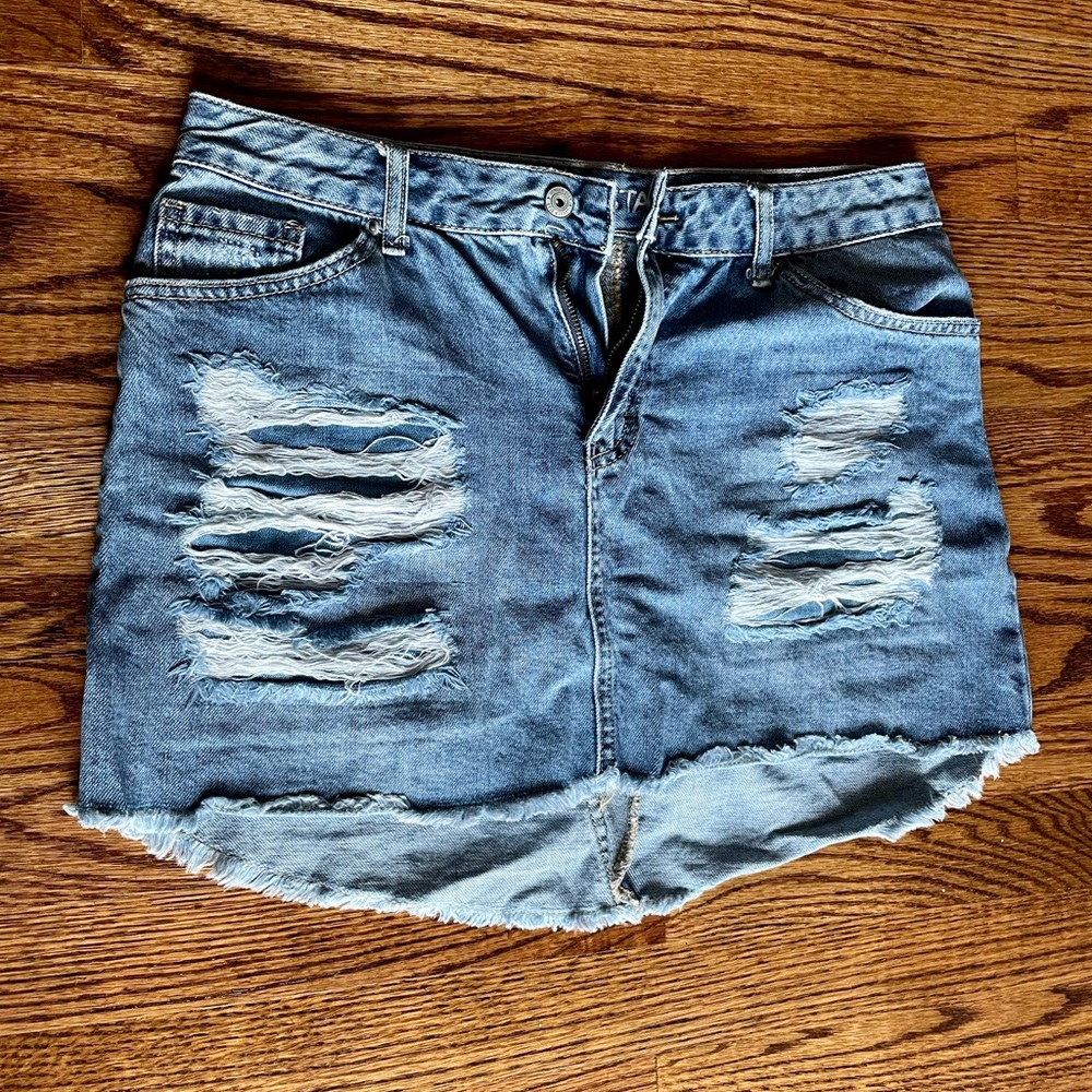 Vanilla Star Jean Skirt